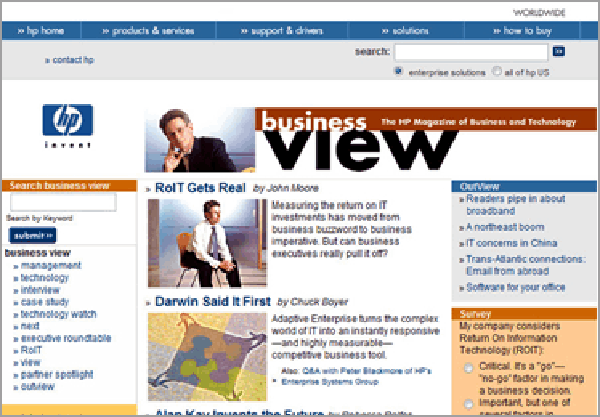 Hewlett-Packard Business View website